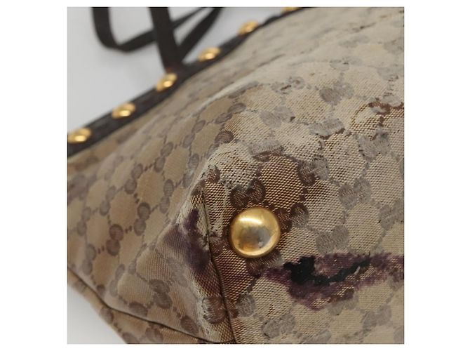 Borsa tote GG Crystal Gucci Beige 207291 Auth MX192 - vista 14