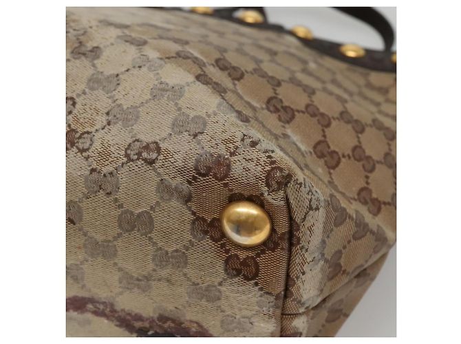Borsa tote GG Crystal Gucci Beige 207291 Auth MX192 - vista 15