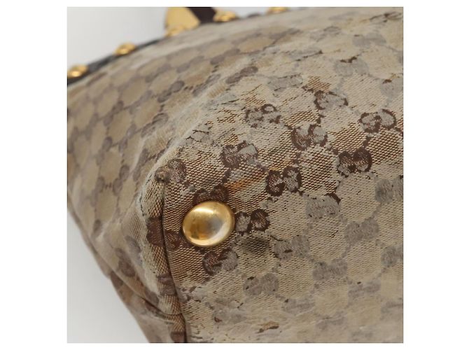 Borsa tote GG Crystal Gucci Beige 207291 Auth MX192 - vista 16