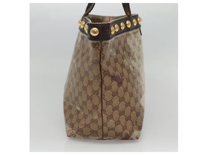 Borsa tote GG Crystal Gucci Beige 207291 Auth MX192 - vista 3