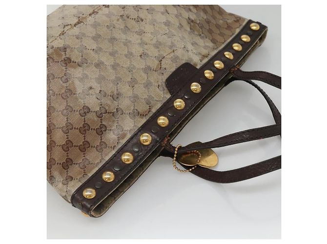 Borsa tote GG Crystal Gucci Beige 207291 Auth MX192 - vista 6