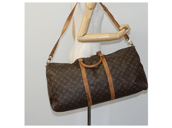 LOUIS VUITTON Monogram Keepall Bandouliere 60 Borsa Boston M41412 LV Auth BD1185 Monogramma - vista 24