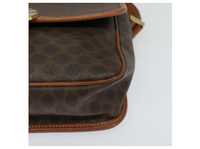 Céline Borsa a spalla in tela Macadam CELINE in pelle PVC marrone oro Auth KD334 D'oro - vista 15