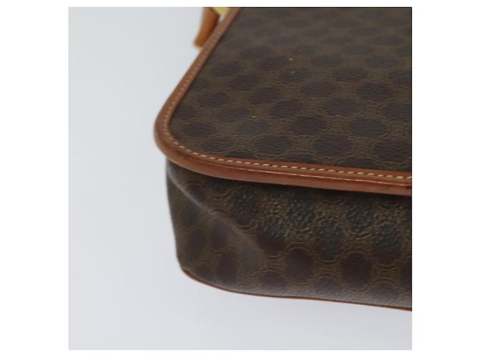 Céline Borsa a spalla in tela Macadam CELINE in pelle PVC marrone oro Auth KD334 D'oro - vista 16