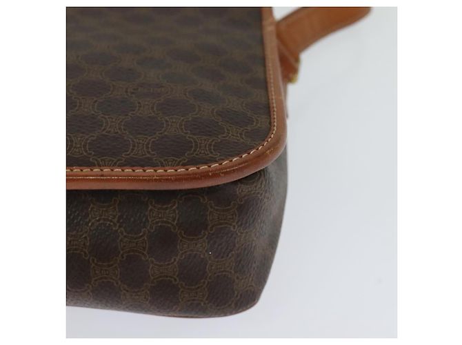 Céline Borsa a spalla in tela Macadam CELINE in pelle PVC marrone oro Auth KD334 D'oro - vista 17
