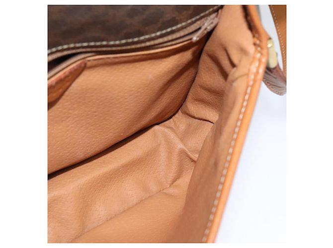 Céline Borsa a spalla in tela Macadam CELINE in pelle PVC marrone oro Auth KD334 D'oro - vista 19