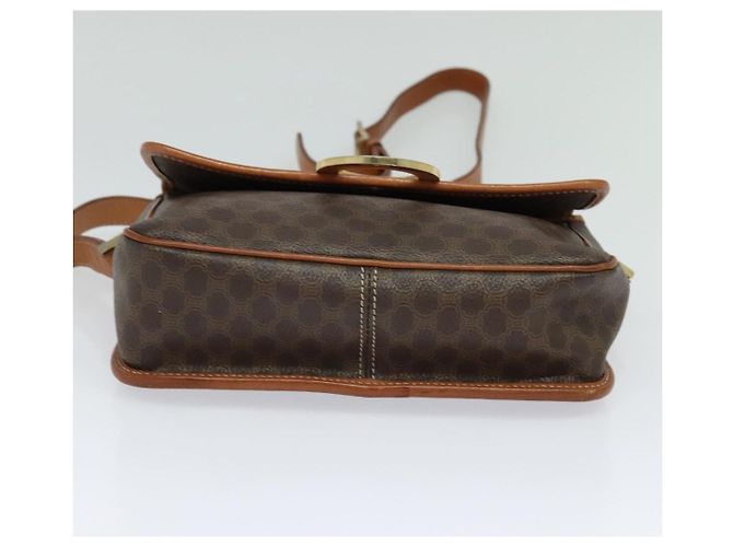 Céline Borsa a spalla in tela Macadam CELINE in pelle PVC marrone oro Auth KD334 D'oro - vista 5