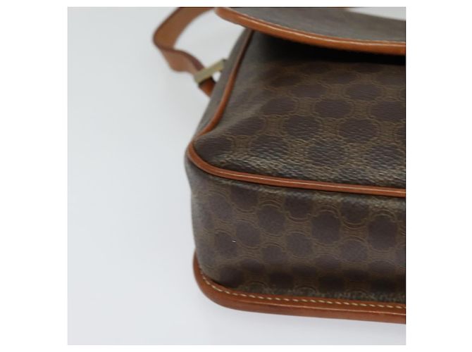 Céline Borsa a spalla in tela Macadam CELINE in pelle PVC marrone oro Auth KD334 D'oro - vista 8