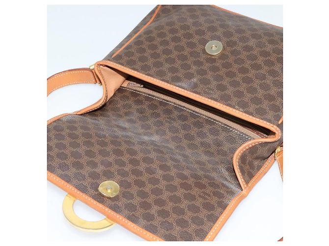 Céline Borsa a spalla in tela Macadam CELINE in pelle PVC marrone oro Auth KD334 D'oro - vista 9