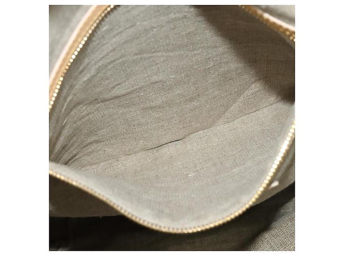 PRADA Borsa a mano in tela 2 vie Beige Oro Auth BD1555 D'oro - vista 22