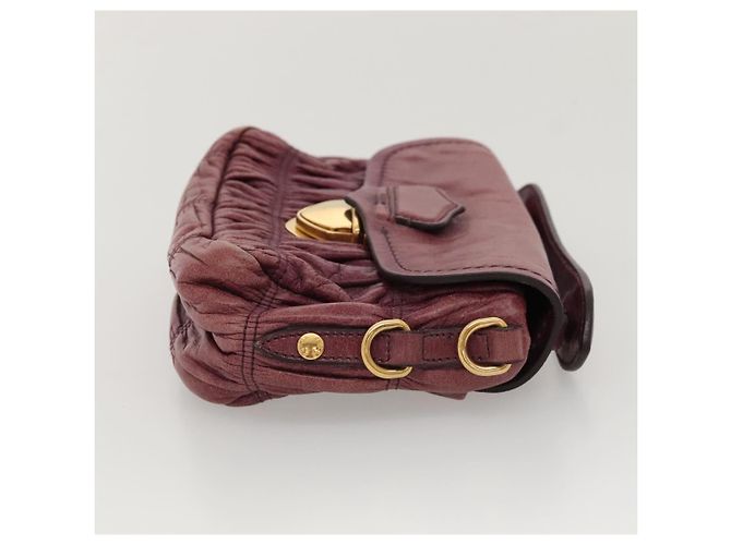 Borsa a Spalla PRADA in Pelle Viola Dorata Auth BD1517 D'oro Porpora - vista 3