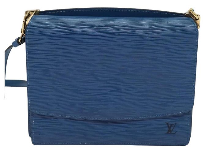 LOUIS VUITTON Borsa a Spalla Epi Grenel Blu M52362 LV Auth ep8436 - vista 13