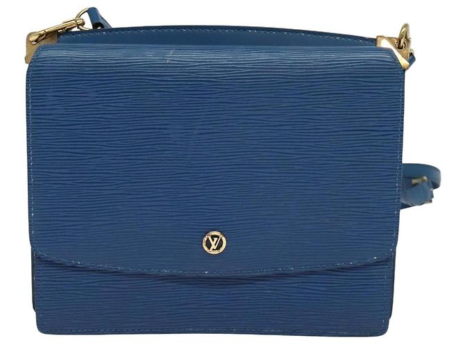 LOUIS VUITTON Borsa a Spalla Epi Grenel Blu M52362 LV Auth ep8436 - vista 2