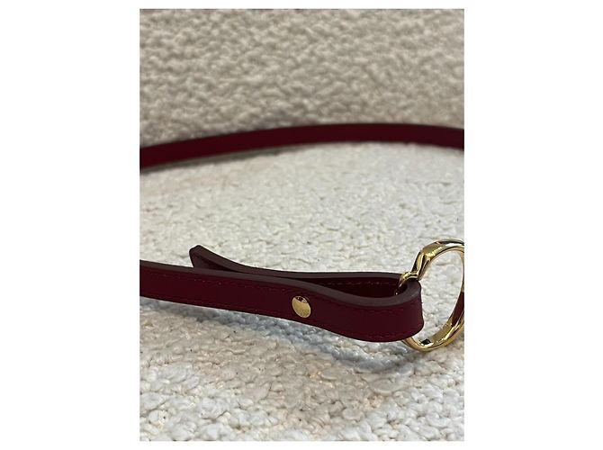 Cinturón de cuero con logo Chloé Castaño - vista 4