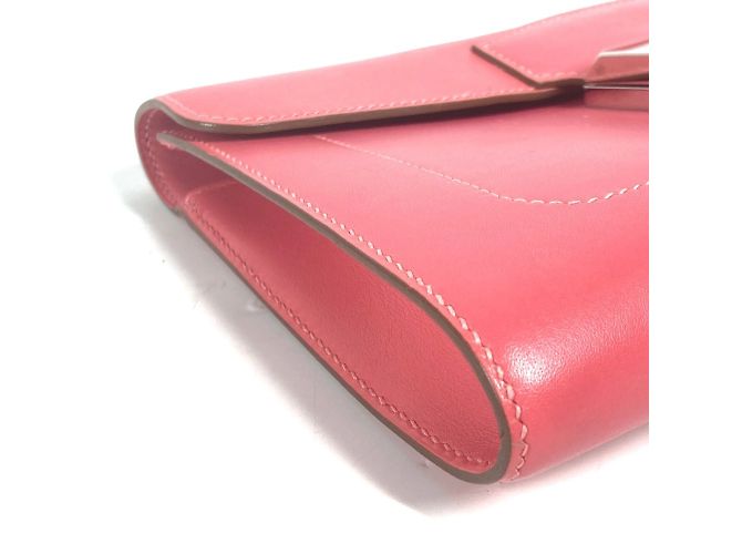 Hermès Clutch in pelle Tadelakt rosa Hermes - vista 5