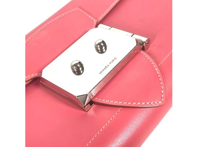 Hermès Clutch in pelle Tadelakt rosa Hermes - vista 6