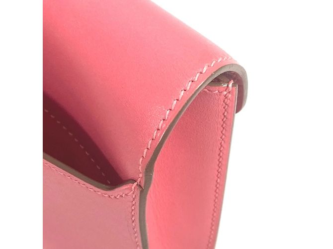 Hermès Clutch in pelle Tadelakt rosa Hermes - vista 8