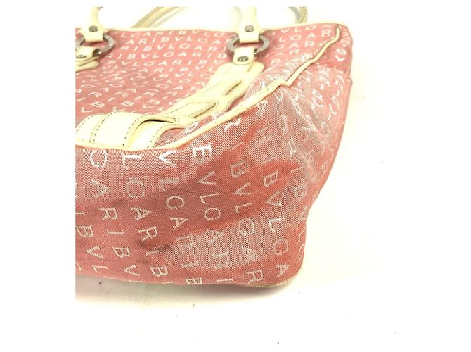 Bulgari Borsa Tote Bvlgari Mania Rosa Bianco - vista 5