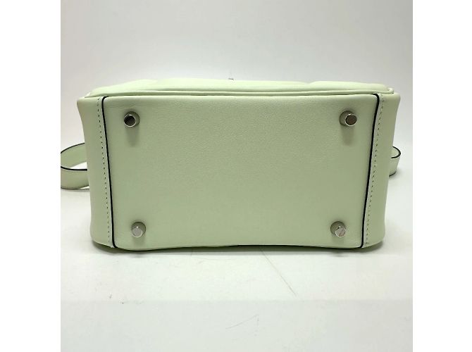 Hermès Borsa a Spalla Hermes Lindy in Verde Chiaro - vista 3