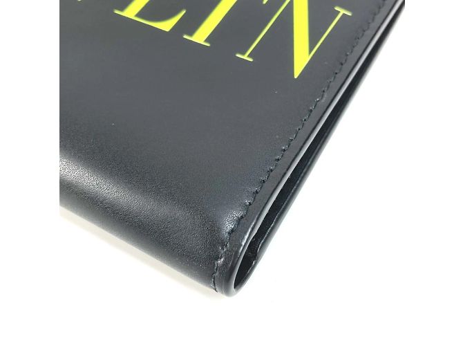 Monedero con logo Valentino VLTN Negro Amarillo - vista 4