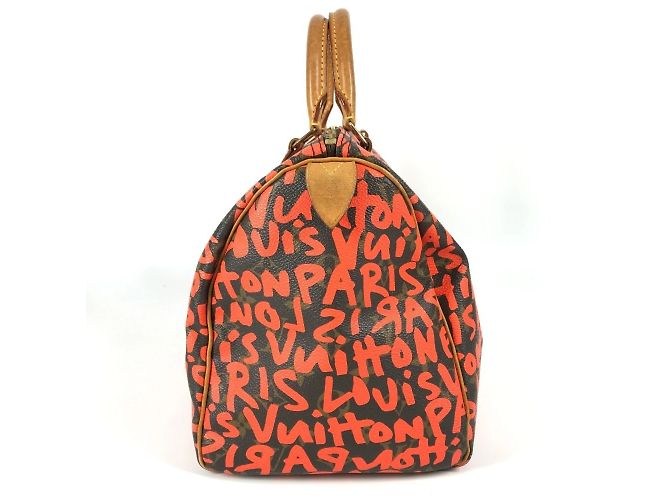 Borsa Speedy 30 Monogram Graffiti Louis Vuitton Arancione - Ansicht 3