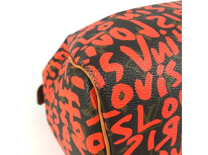 Borsa Speedy 30 Monogram Graffiti Louis Vuitton Arancione - Ansicht 6