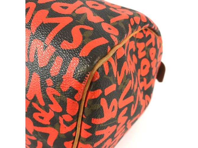 Borsa Speedy 30 Monogram Graffiti Louis Vuitton Arancione - Ansicht 9