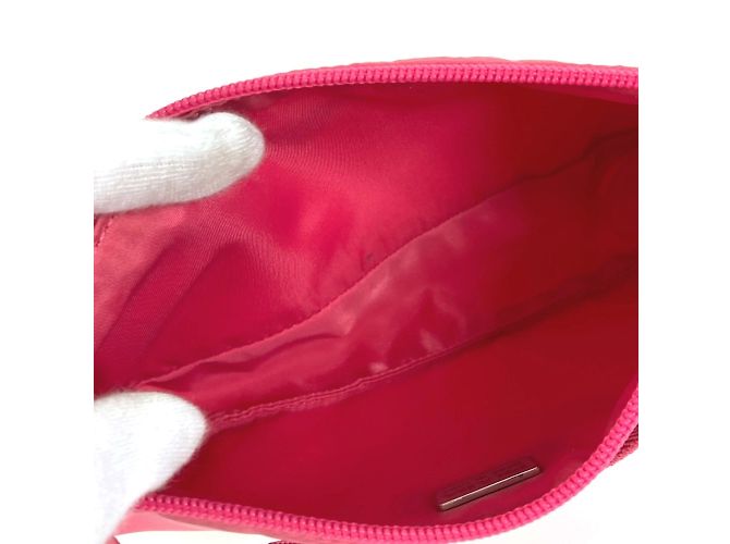 Bolso con placa de logo triangular Prada MV633 Rosa - vista 10