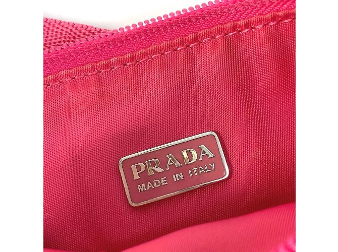 Bolso con placa de logo triangular Prada MV633 Rosa - vista 12