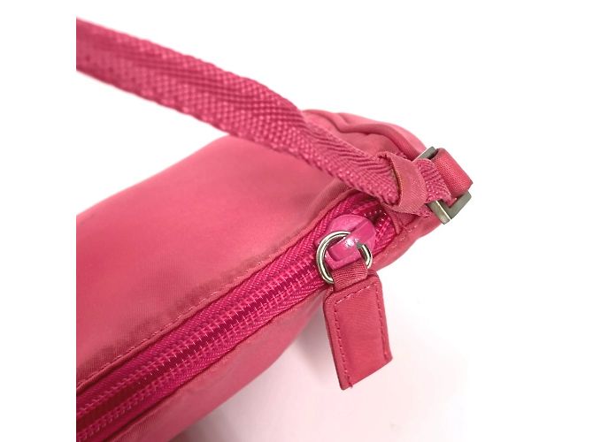 Bolso con placa de logo triangular Prada MV633 Rosa - vista 5