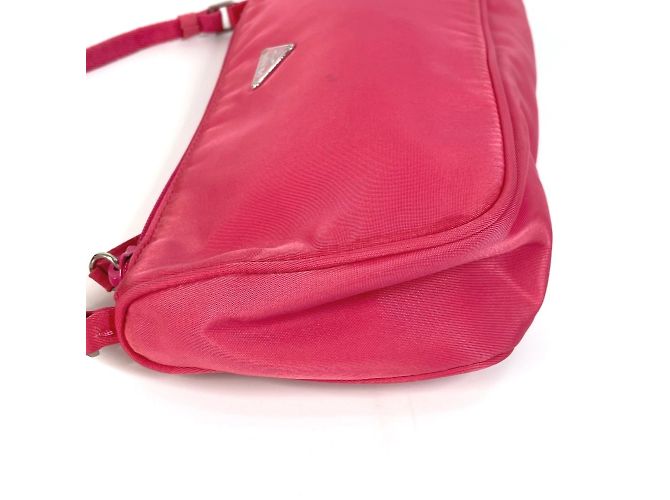 Bolso con placa de logo triangular Prada MV633 Rosa - vista 6