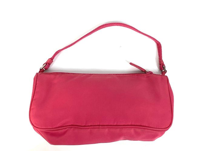 Bolso con placa de logo triangular Prada MV633 Rosa - vista 8