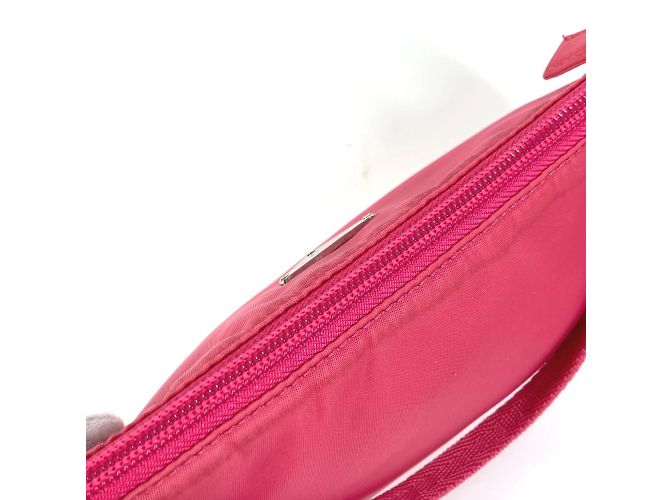 Bolso con placa de logo triangular Prada MV633 Rosa - vista 9