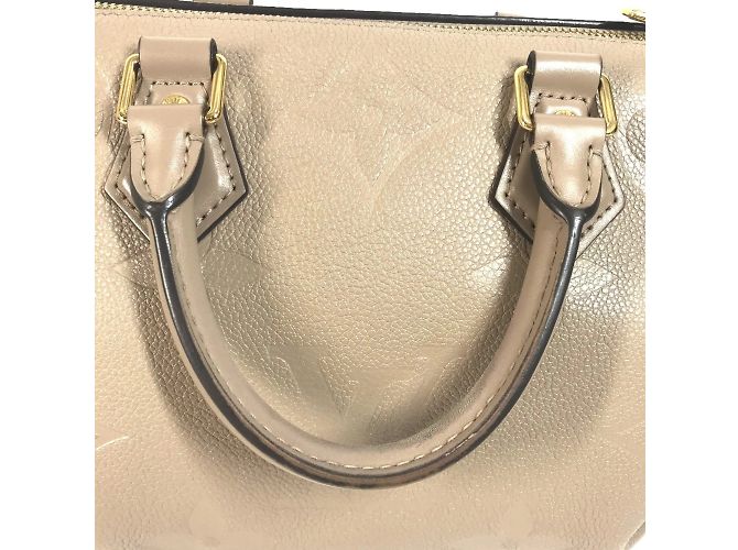 Borsa Bandoulière Speedy 25 Monogram Empreinte Louis Vuitton Beige Grigio - vista 12