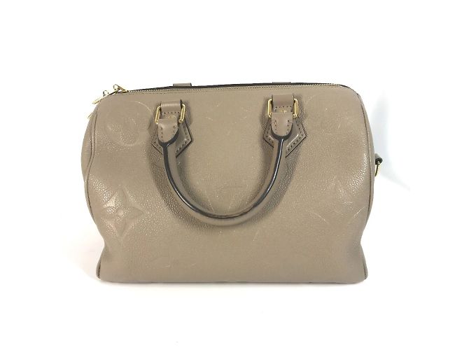 Borsa Bandoulière Speedy 25 Monogram Empreinte Louis Vuitton Beige Grigio - vista 3