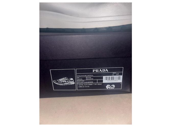 Sneakers Prada in nylon bianco - vista 10