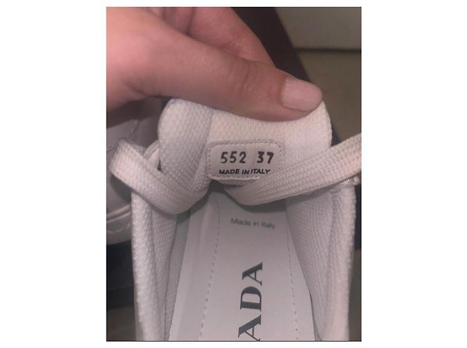 Sneakers Prada in nylon bianco - vista 7