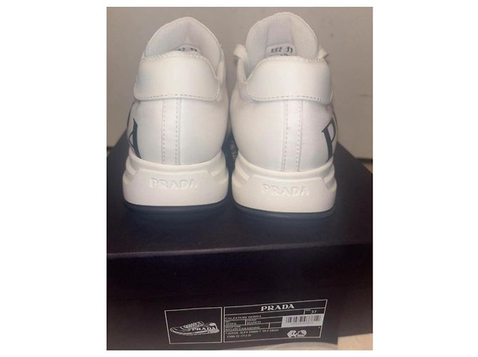 Sneakers Prada in nylon bianco - vista 8