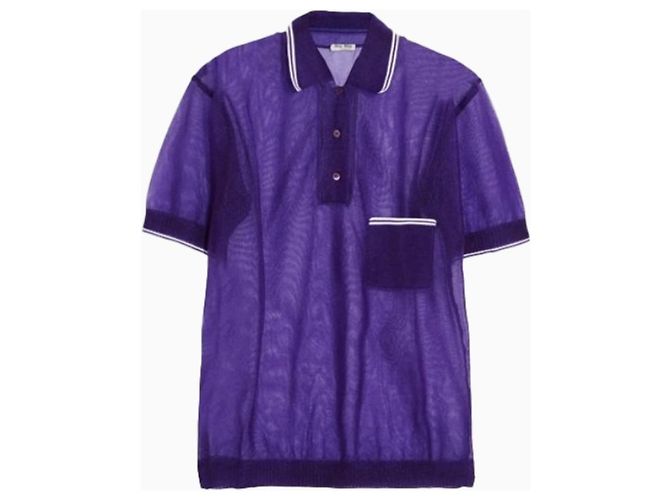 Polo de malla violeta Miu Miu Púrpura - vista 2