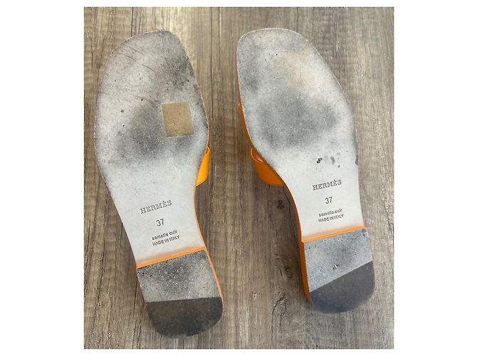 Hermès Mule Oran Arancione "tramonto" - vista 10
