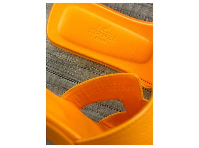 Hermès Mule Oran Arancione "tramonto" - vista 2