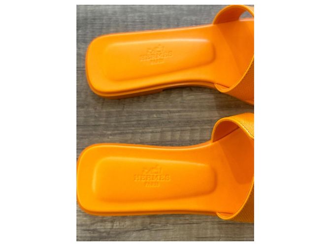 Hermès Mule Oran Arancione "tramonto" - vista 3