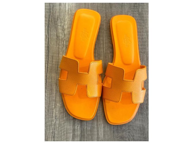Hermès Mule Oran Arancione "tramonto" - vista 5