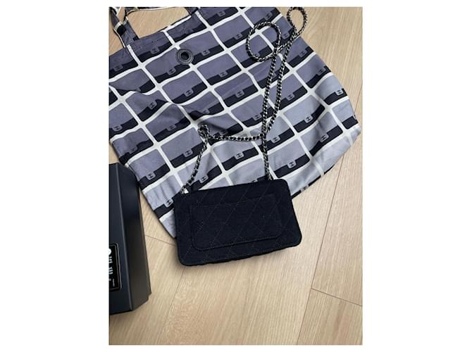 2.55 Bolso Chanel negro de algodón - vista 4
