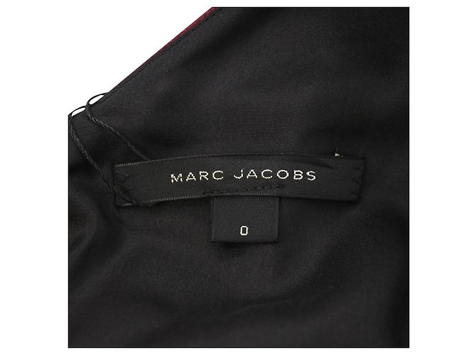 Abito midi stampato con scollo a V Marc by Marc Jacobs in rayon rosso Bordò - vista 4