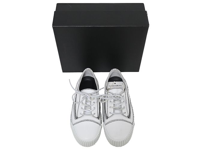 Sneakers basse Alexander Wang Perry in pelle bianca Bianco Crudo - vista 11