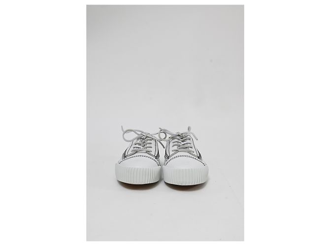 Sneakers basse Alexander Wang Perry in pelle bianca Bianco Crudo - vista 13