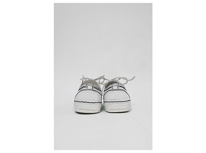 Sneakers basse Alexander Wang Perry in pelle bianca Bianco Crudo - vista 14