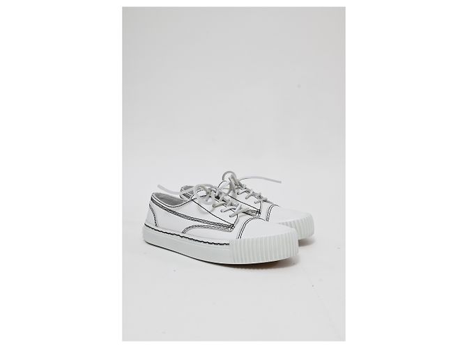 Sneakers basse Alexander Wang Perry in pelle bianca Bianco Crudo - vista 15