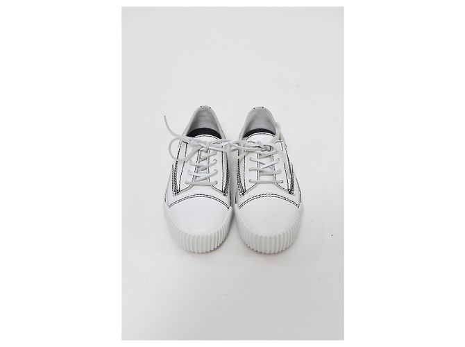 Sneakers basse Alexander Wang Perry in pelle bianca Bianco Crudo - vista 16